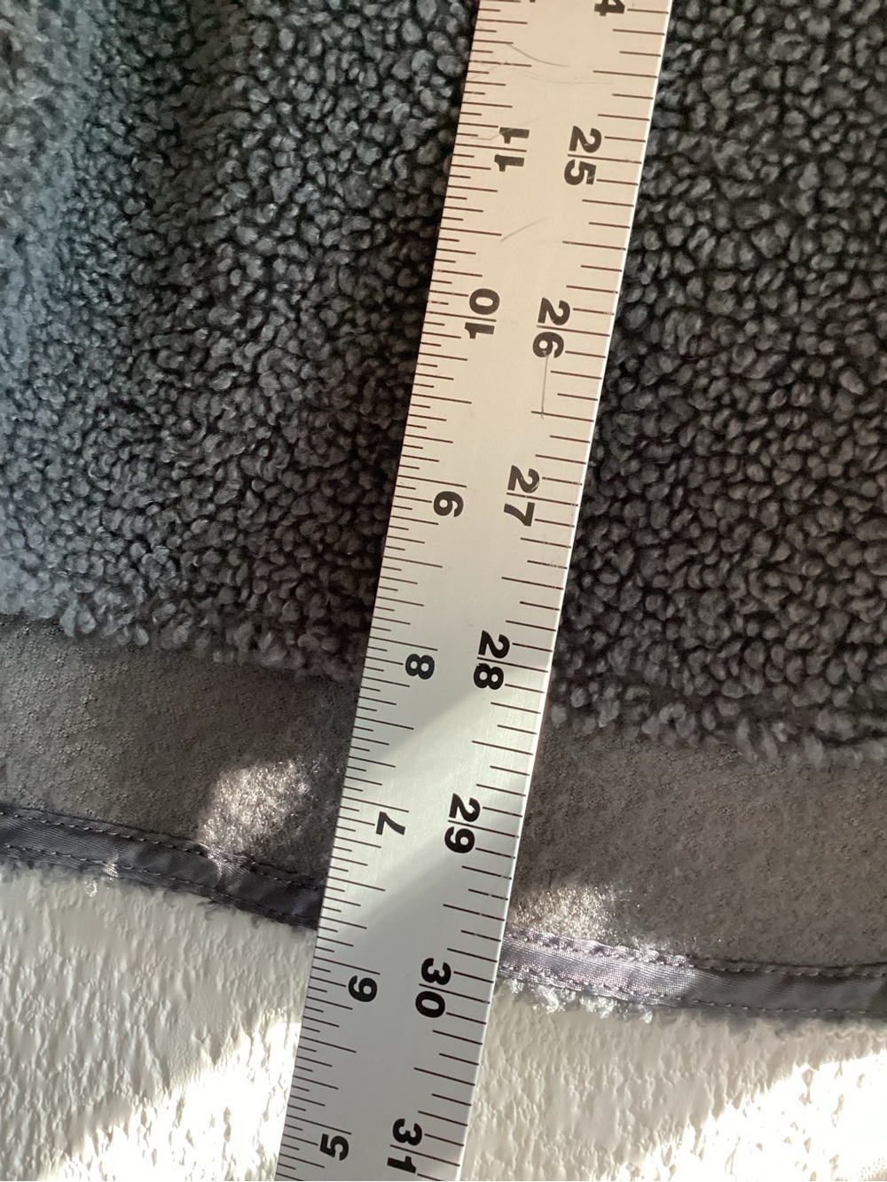Treasure & Bond Gray Blue Teddy Sherpa Faux Shearling Shacket Jacket Small - Picture 9 of 12